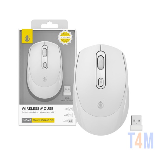 OnePlus Wireless Mouse NG6047 with Nano Receiver 2.4Ghz White